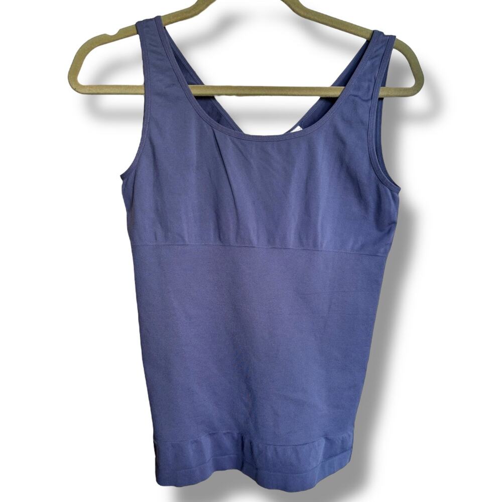 Yummie Womens Shapewear Tank Top Slate Blue Holds in Tummy 1X 2X